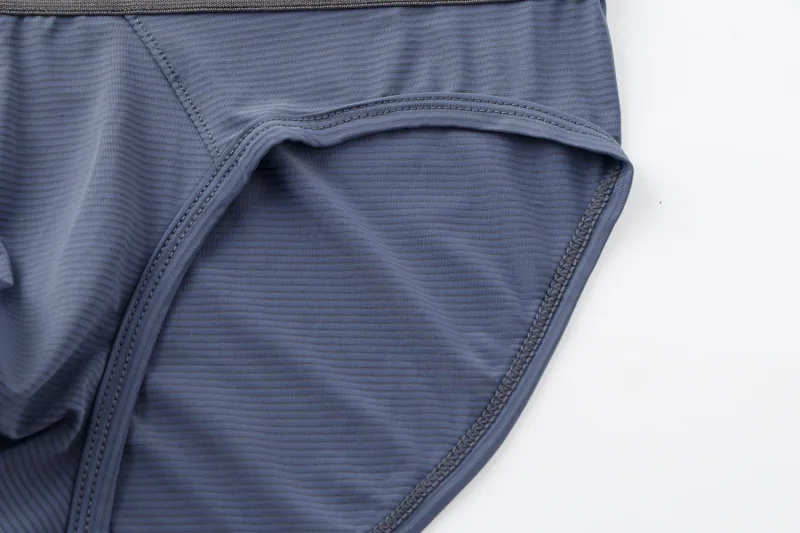 Men Underwear Brief Sexy Low-rise Striped Bikini Athletic Supporters Underpants Sleepwear Nylon Quick Dry Breathable