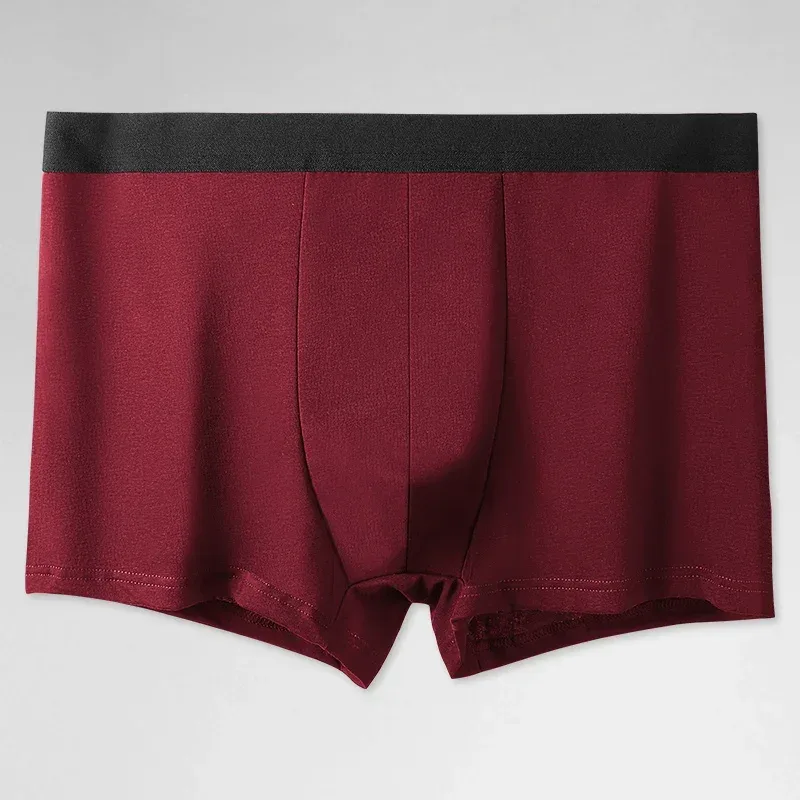 3PCS Pure Cotton Men's Underwear, Men's Boxer Briefs, Youth Pure Color Mid-Waist Boxer Briefs, Breathable Cotton Factory