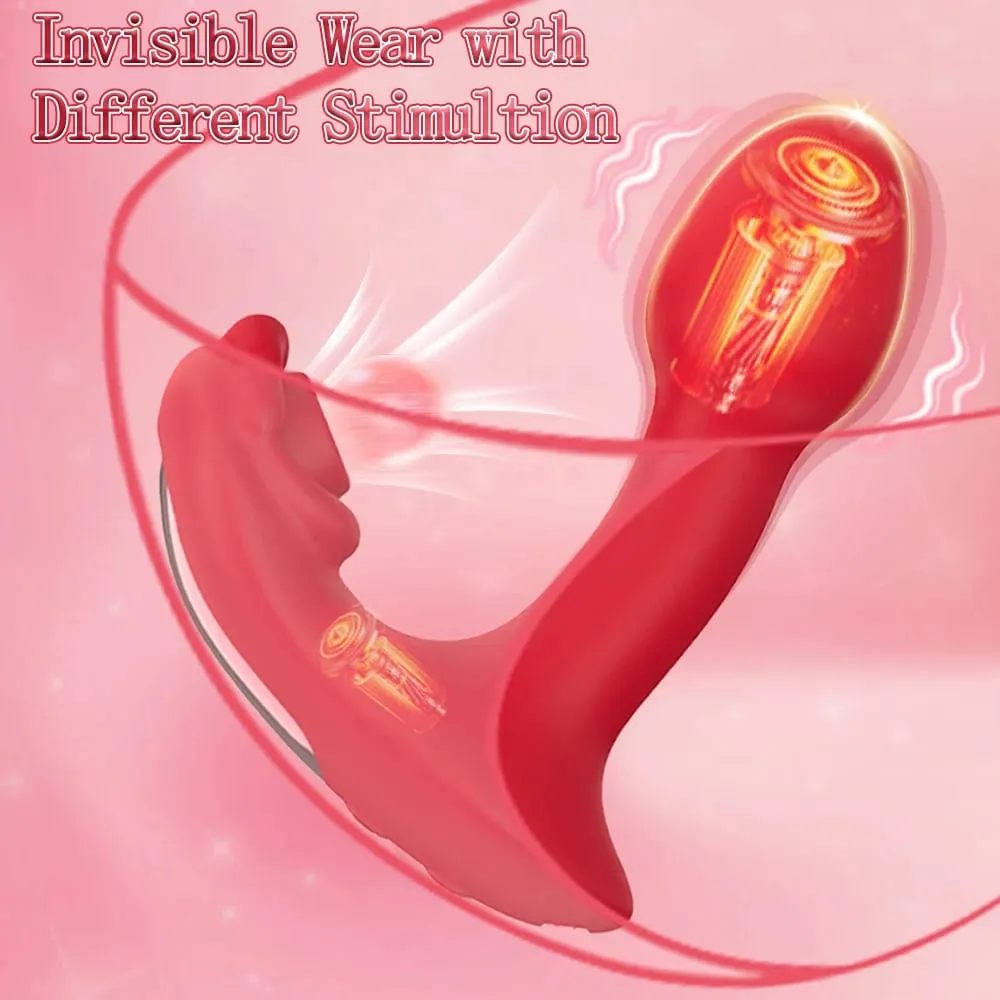 APP Control Wearable Sucking Vibrator 9 Λειτουργίες πιπιλίσματος & δόνησης Διέγερσης κλειτορίδας σημείου G Γυναικεία σεξουαλικά παιχνίδια αυνανισμού για γυναίκες