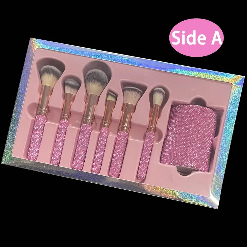 Σετ βούρτσας Glitz and Glam 22 τμχ Δέσμη RhINESTONE Glam Brush Set Bling Makeup Brushes Diamond Μακιγιάζ Πινέλο αποθήκευσης Κάδος με κουτί