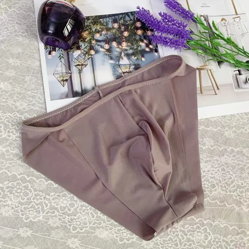 Comfortable Bulge Pouch Men High Cut Transparent Underwear Mesh Panties Underpants Fashion Seamless Lingerie Man
