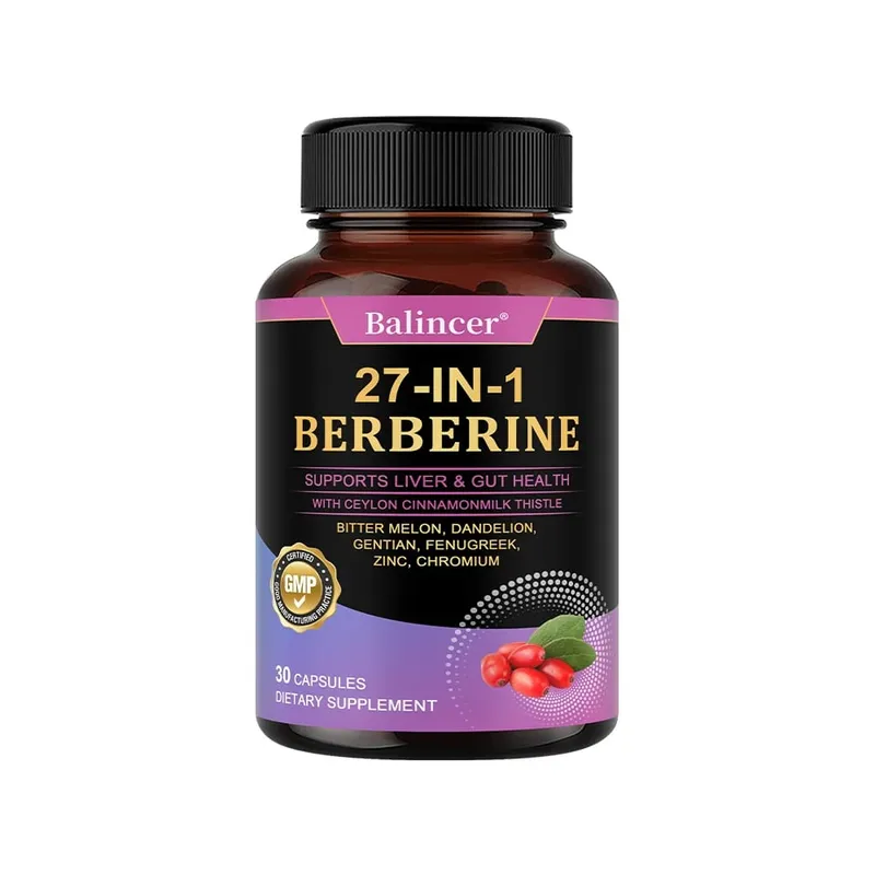 Berberine Capsules - with Ceylon Cinnamon - Blood Sugar Balance Cardiovascular Health Aid Digestion Promote Metabolism