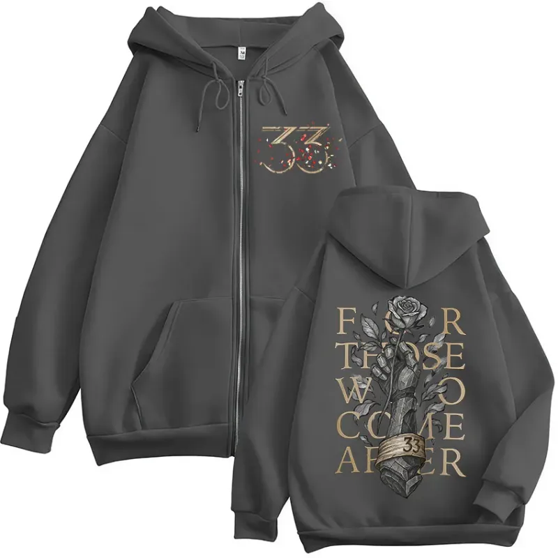 Juego Clair Obscur Expedition 33 para aquellos que vienen después de sudaderas con cremallera hombres mujeres de manga larga con cremallera sudaderas chaquetas abrigos