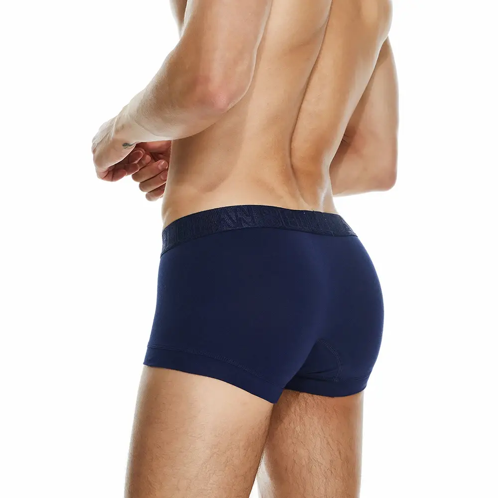 Men's Ribbed Boxer Briefs with 3D Contoured Pouch Elastic Waistband Soft Stretch Fabric for Comfort Casual Underwear