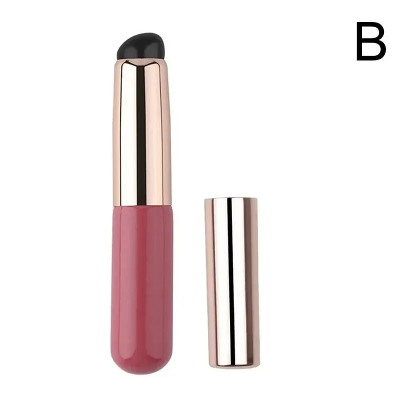 Silicone Lip Brush na May Cover Cap Concealer Brush Tulad ng Mga Tip ng Daliri Q Soft Lipstick Makeup Brushes Round Head Walang Sirang