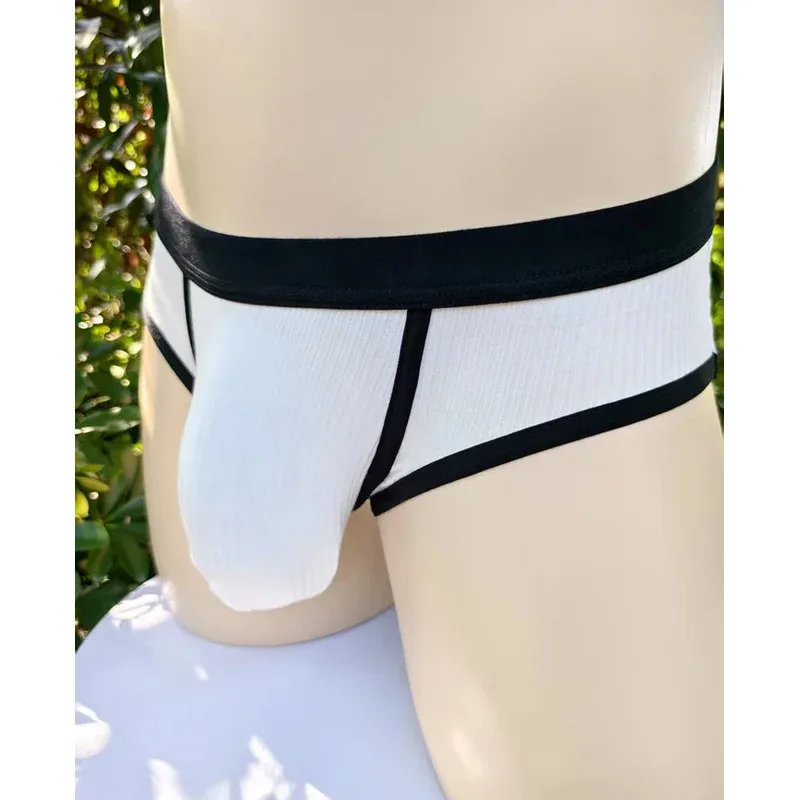 Men's briefs with large pockets are very sexy. Large-space sports underwear for men 3256811705961751