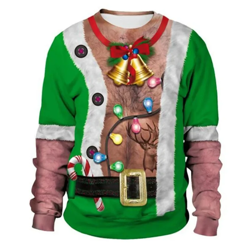 Ngộ nghĩnh Giáng Sinh Áo Len Nam Nữ Chui Đầu Xmas Áo Xấu Xí Đồ Họa Y2k Quần Tây cho Ngày Lễ Đảng Rời Quần Áo Nam