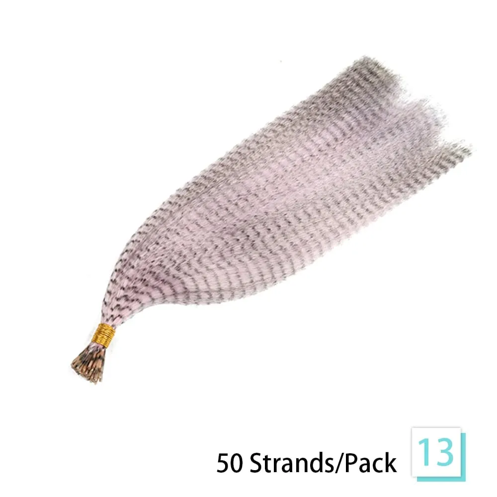 תוספות שיער נוצות סינתטיות 16 אינץ' 50 גדילים/חבילה תוספות שיער צבעוניות תוספות נוצות שיער צבעוניות לנשים