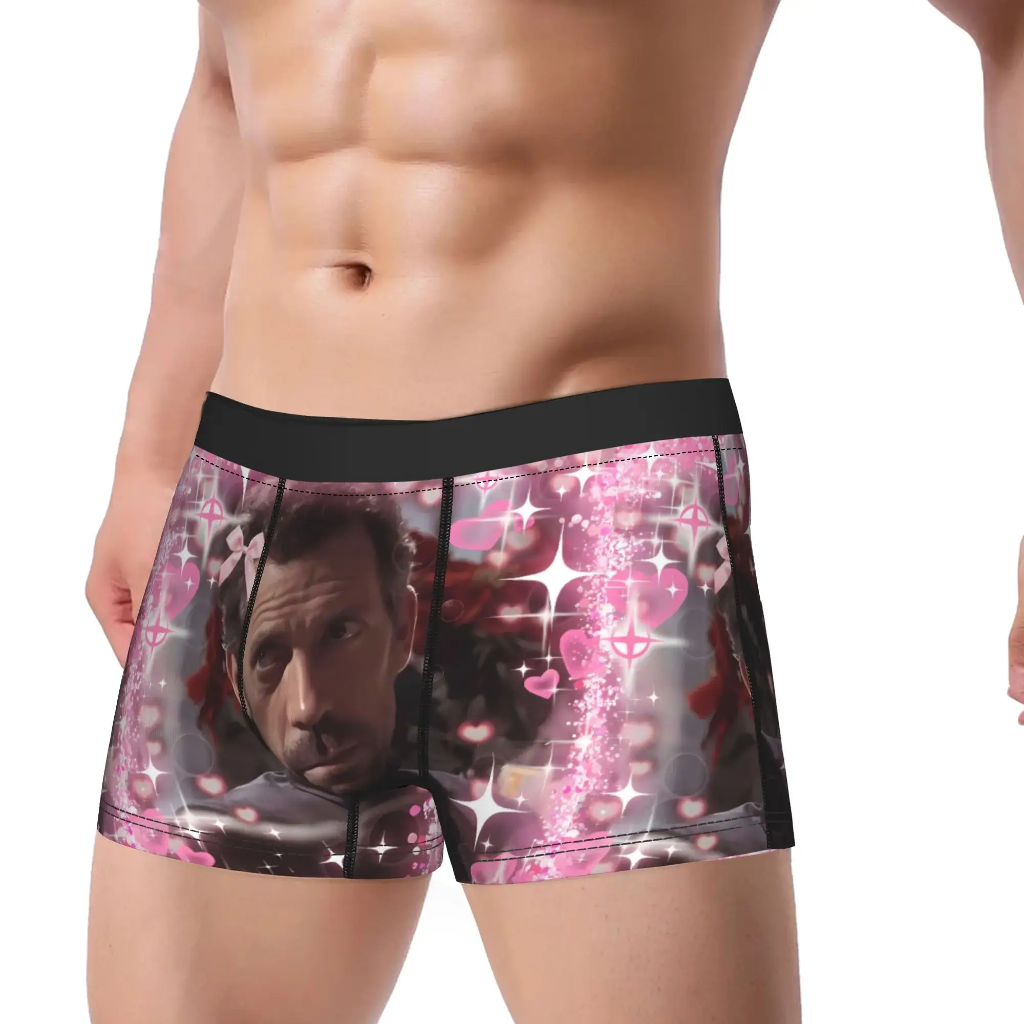 Dr House MD Underwear Love Men's Shorts Briefs Comfortable Trunk High Quality Pattern Plus Size Underpants