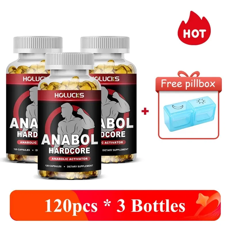Anabol Hardcore Supplement Boost Workout Energy Muscle Growth & Protein Synthesis Balances Men Hormones