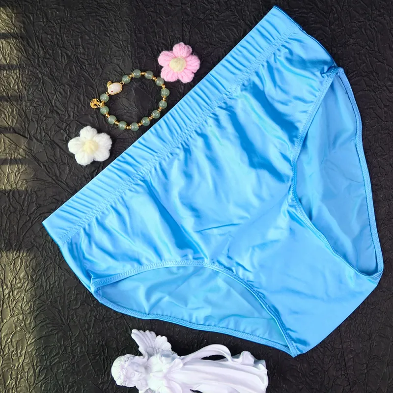 new Mens Briefs Underwear Satin-like Breathable Low-Rise Underpants Male Panties Men's glossy underwear