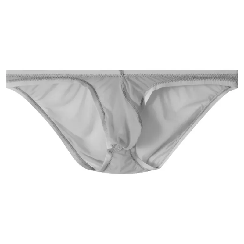 Comfortable Low Waist Ice Silk Briefs Transparent Lingerie Bikini Briefs Mesh Ultra-Thin Men's Triangle Panties Youth