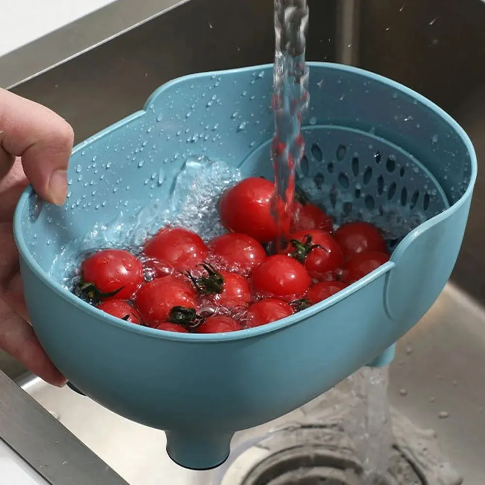 Sink Strainer Elephant Drain Basket Fruit Vegetable Washing Basket Hanging Drainer Rack Multipurpose Kitchen Storage Accessories — image 4