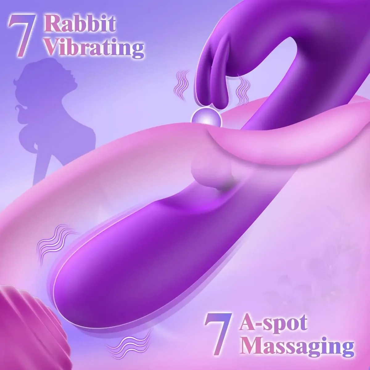 G Spot Rabbit Vibrátor 3 az 1-ben 360°-ban forgatható Erőteljes csiklóstimulátor Puha szilikon felnőtt termék szexjáték női párnak