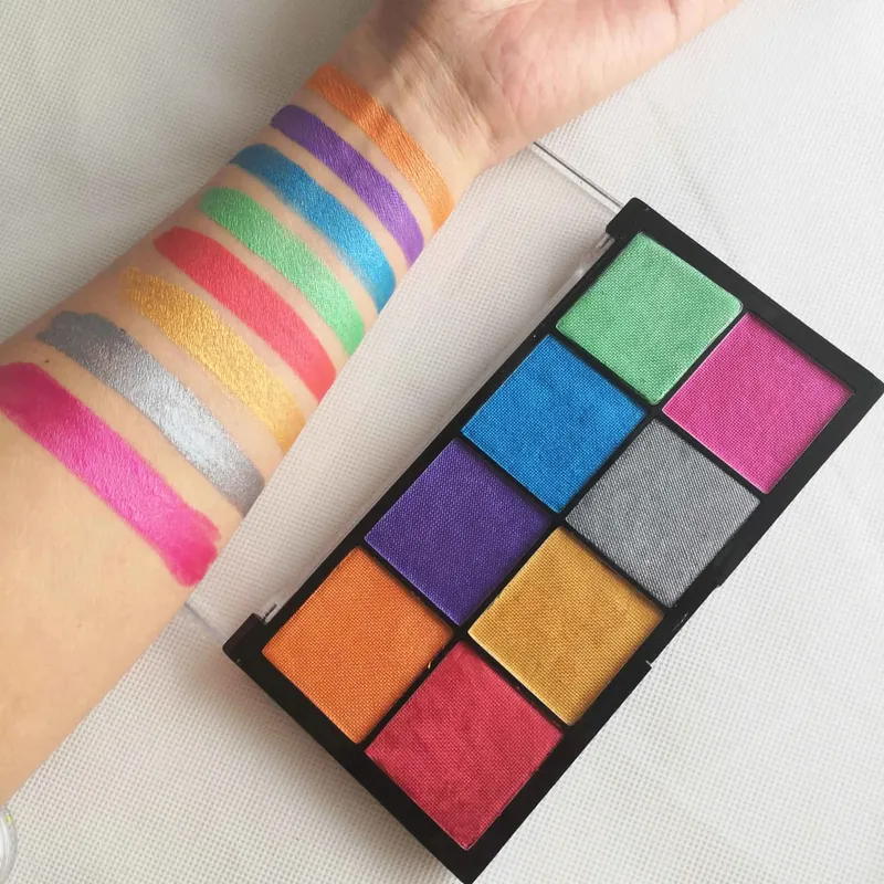 Προσαρμογή 8-χρωμάτων Face Body Painting Αποδοχή Micro Palettes Makeup