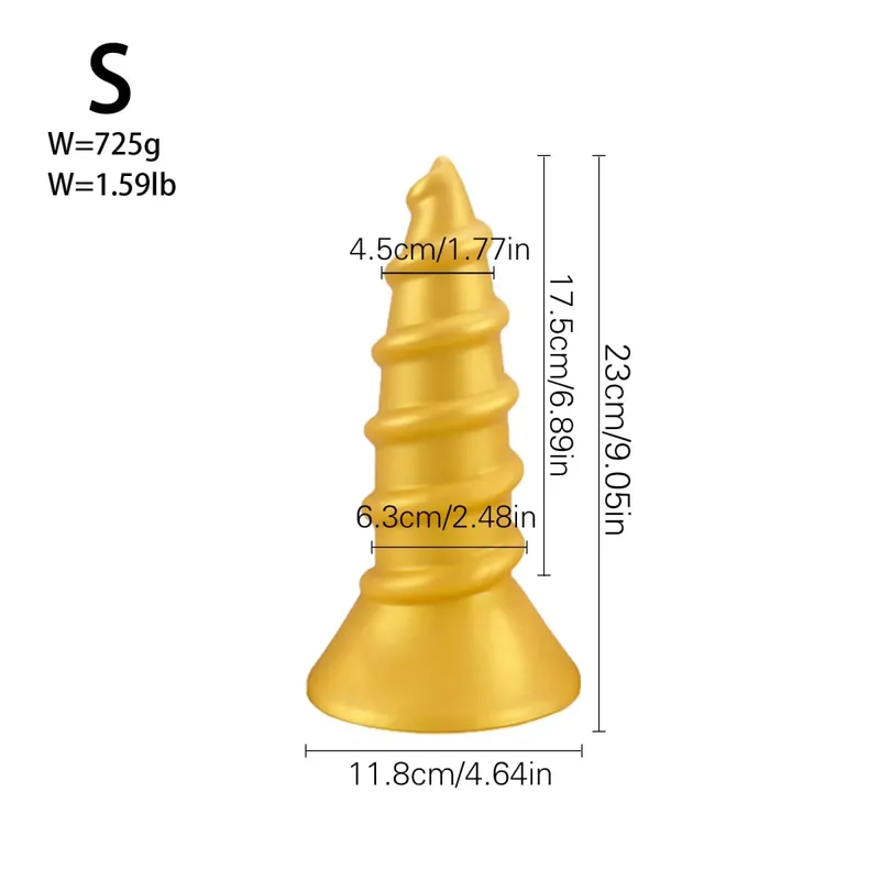 Huge Anal Plug Anal Training Dilator Big Dildo Ass Long Screw Butt Plug Large Gay Sex Toy for Women Men Prostate Massage 18