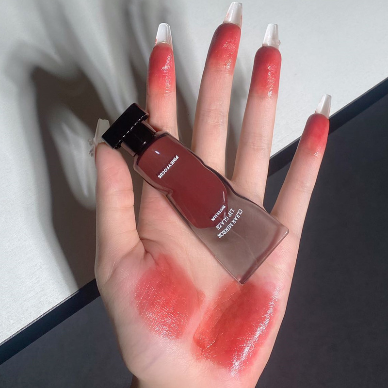 Black Mirror Water Lip Gloss Lip Glaze שפתון זכוכית שקופה שמן שפתון עמיד למים שפתון נוזלי עירום חום איפור בגוון שקוף