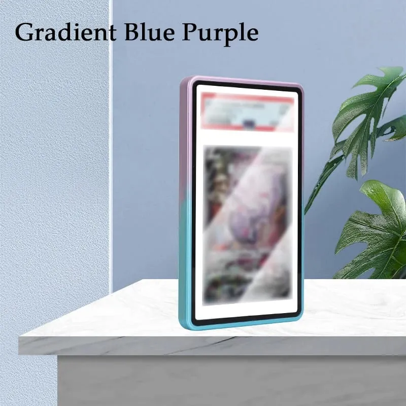 Casing Pelindung Kartu Bertingkat Aloi Aluminium Warna Gradien untuk Tempat Pajangan Bumper Kartu Perdagangan Tahan Gores UV & BGS PSA/BGS