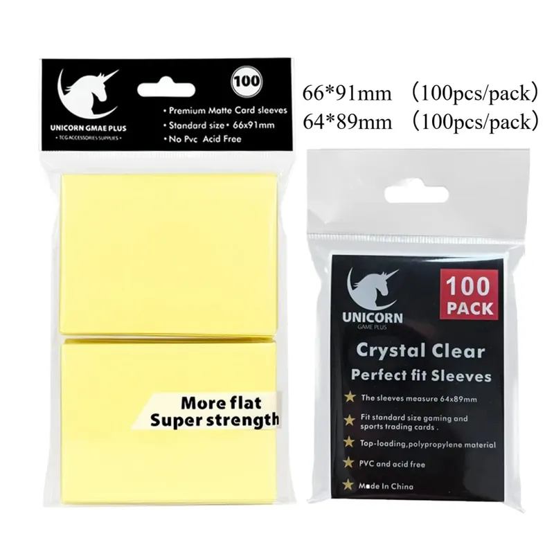 200PCS Card Sleeves Εμπορικές κάρτες Διπλής στρώσης Ματ μανίκια κάρτας τυπικού μεγέθους για Pokemon MTG Baseball Sport Card Game