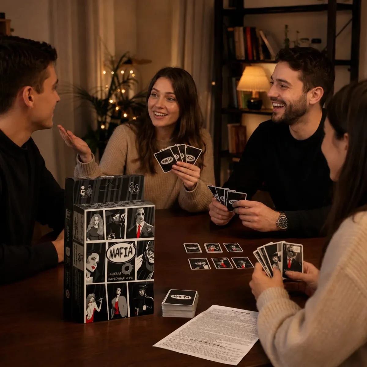 Bestselling Kid-Approved MAFIA Card Game-Fun Role-Playing Interactive Game for Adults & Teens Party Entertainment-RussianVersion