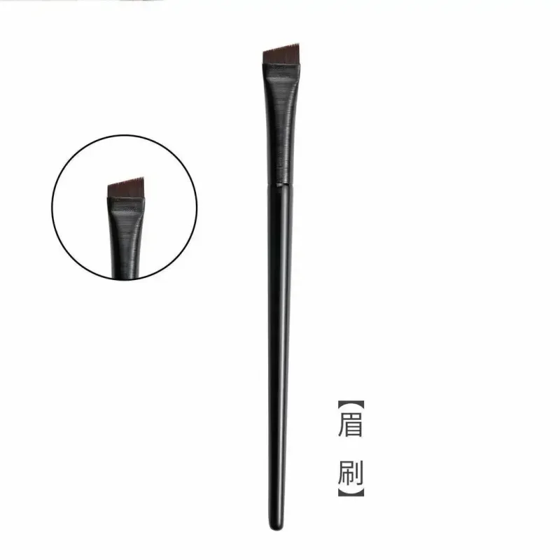 Kuas Rias untuk Wanita Kuas Kontur Alis Pisau Halus Datar Kuas Eyeliner Alat Kecantikan Kosmetik Alis Liner Profesional