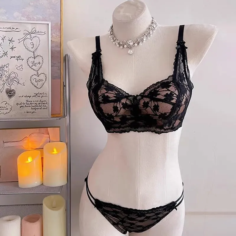 セクシーな BANERDANNI חזיית תחרה עם קשת הלטר מרופדת Push Up אלחוטי ללא חוט הלבשה תחתונה רכה חזה קטן לבישת נוחות יומית`