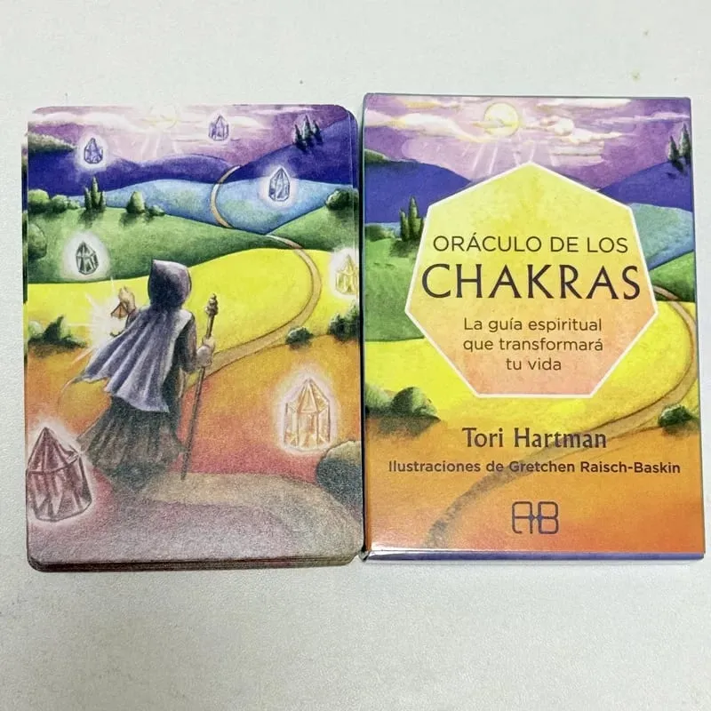 Chakras Oráculo De Los Chakra Oracle Cards 49 Deck 10,4*7,4cm Ισπανική Έκδοση Fate Divination Ταρώ Επιτραπέζιο παιχνίδι