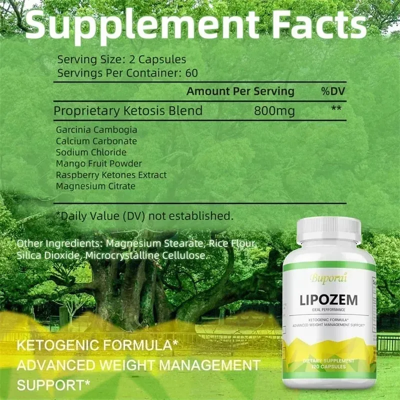 Lipozem Supplement - Ang mga Capsule sa Pagbaba ng Timbang ay Nagpapalakas ng Metabolismo Nagtataas ng Enerhiya at Kinokontrol ang AppetiteSupplements
