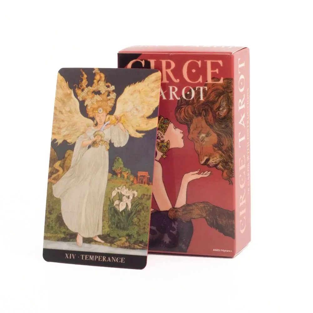 Circe Tarot 78 Cards with Instruction Booklet Fate Divination Tarot Cards FortuneTelling Card Games Party Board Game 10.3*6cm
