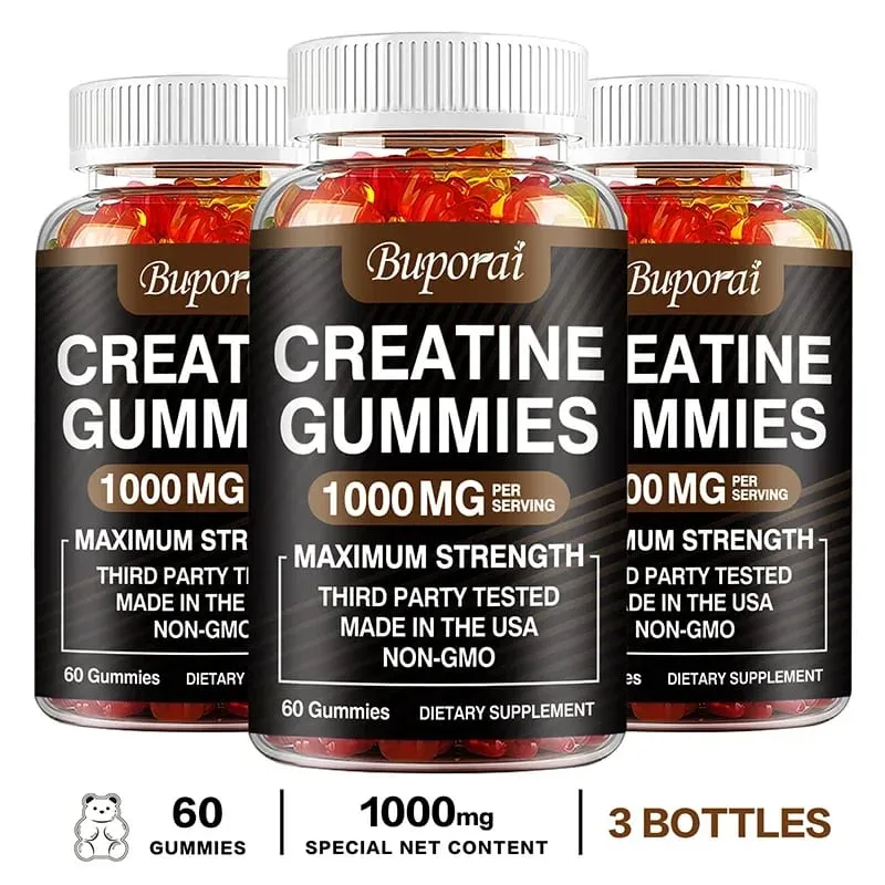 Creatine Monohydrate Gummies - Build Strength Promote Muscle Growth Improve Endurance and Energy