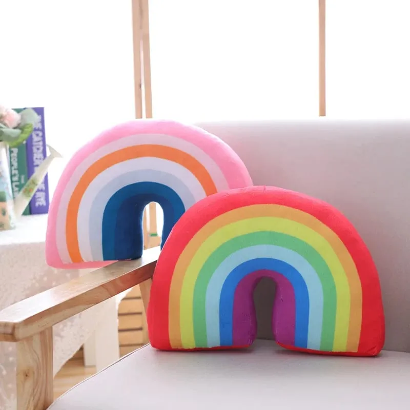 Fantastic Star Cloud Moon Rainbow Plush Pillow Stuffed Sky Natural Cushion Yellow Pink Blue Shy Emotion Plushie Decoration Gift
