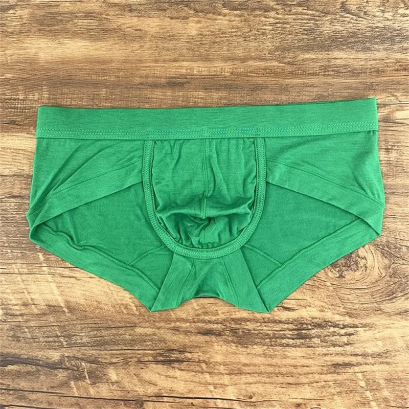Men's Sexy Modal Pink Underwear Simple and Comfortable U Convex Pouch Briefs Low Waist Slim Fit Plus Size Male Underpants L-XXXL