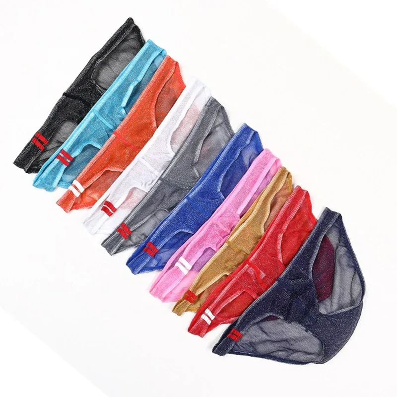 Men's Underwear Briefs Ultra Thin Low Rise Mesh Breathable Panties