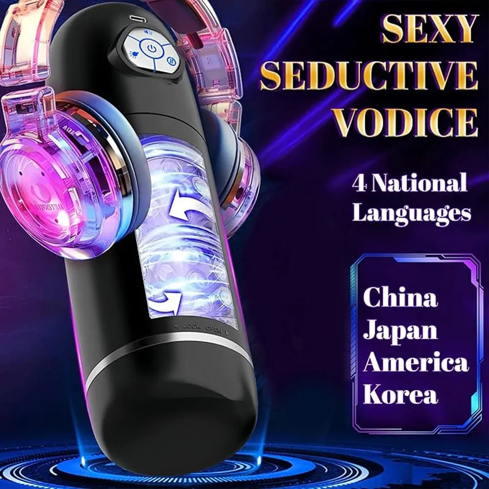 Fully automatic clamping and suction airplane cup suitable for male masturbation penis extension time trainer adult product