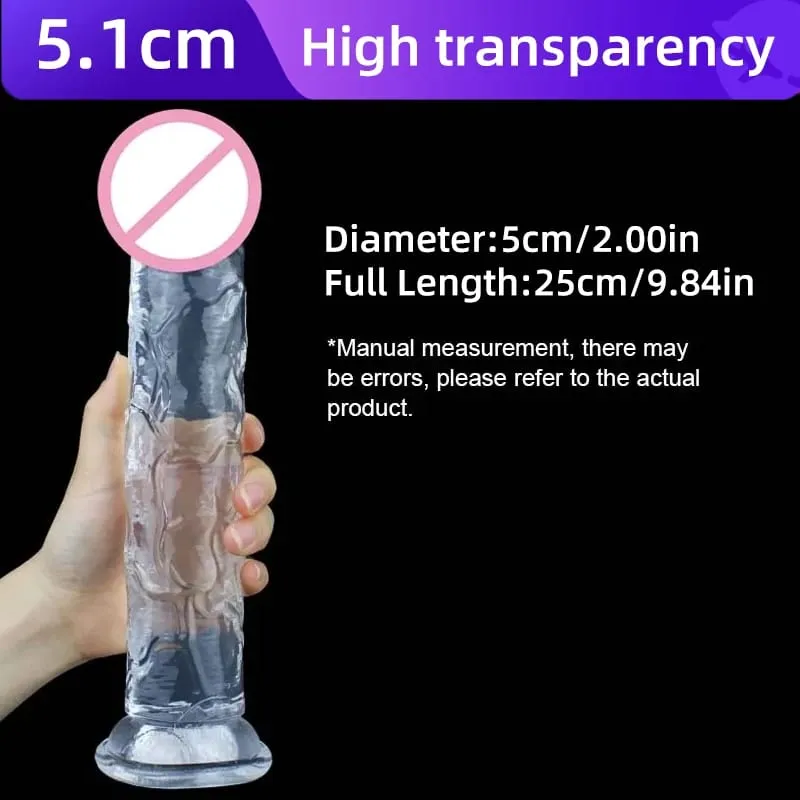 Transparent Big Dick 13 Sizes Realistic Jelly Dildo Women Gay Anal Sex Toys Soft Clitoris Vaginal Masturbators Penis Suction Cup