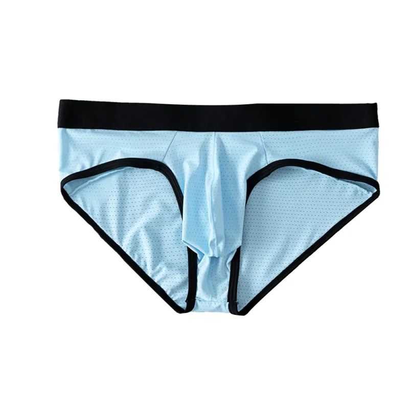 Fashion Mens Underwear Briefs Breathable Mesh Men's Panties Men Brief Bikini Underpants Back Patch Big Pouch Man Trunks D3-11