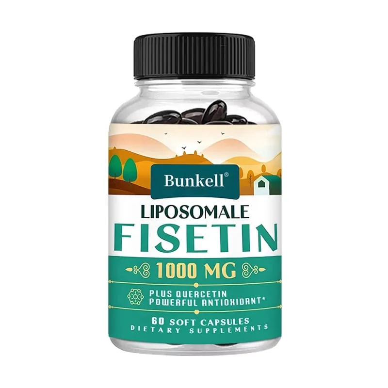 Liposomal Fisetin with Quercetin - High Potency 1000 Mg Combination Antioxidant Supplement for Optimal Health