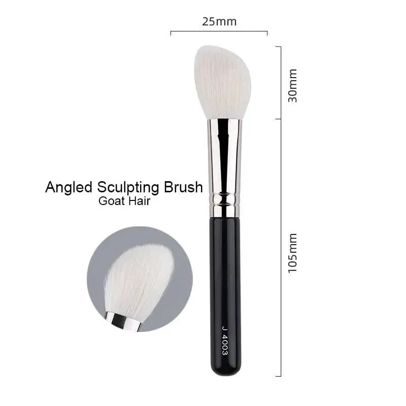 1pc Buhok ng kambing Round Blush Makeup brushes Angled sculpting Make up brush contour eyeshadow maliit na mantsa detalye ng mata pointed shadow