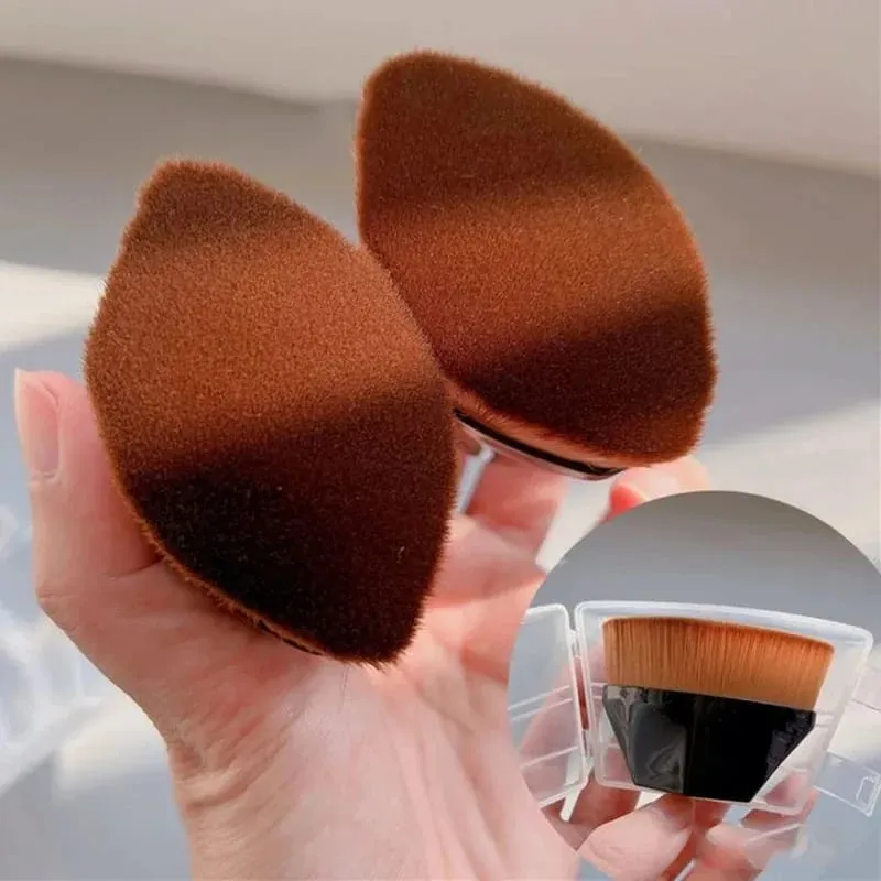 1/2 Buah Kuas Rias Ajaib Baru Kuas Perona Wajah Bedak Kecantikan Kuas Foundation Profesional Portabel Alas Lembut Kosmetik Besar