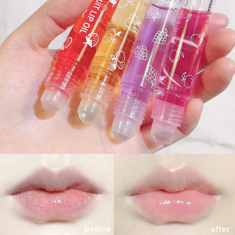 Roll On Lip Gloss Glossy Lip Make-up για παιδιά και εφήβους Lip Gloss με γεύση φρούτων για παιδιά Ασφαλές μη τοξικό παιδικό μακιγιάζ
