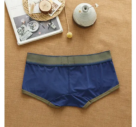 Men's mesh panties low waist fashion breathable mesh nest letter youth boxers