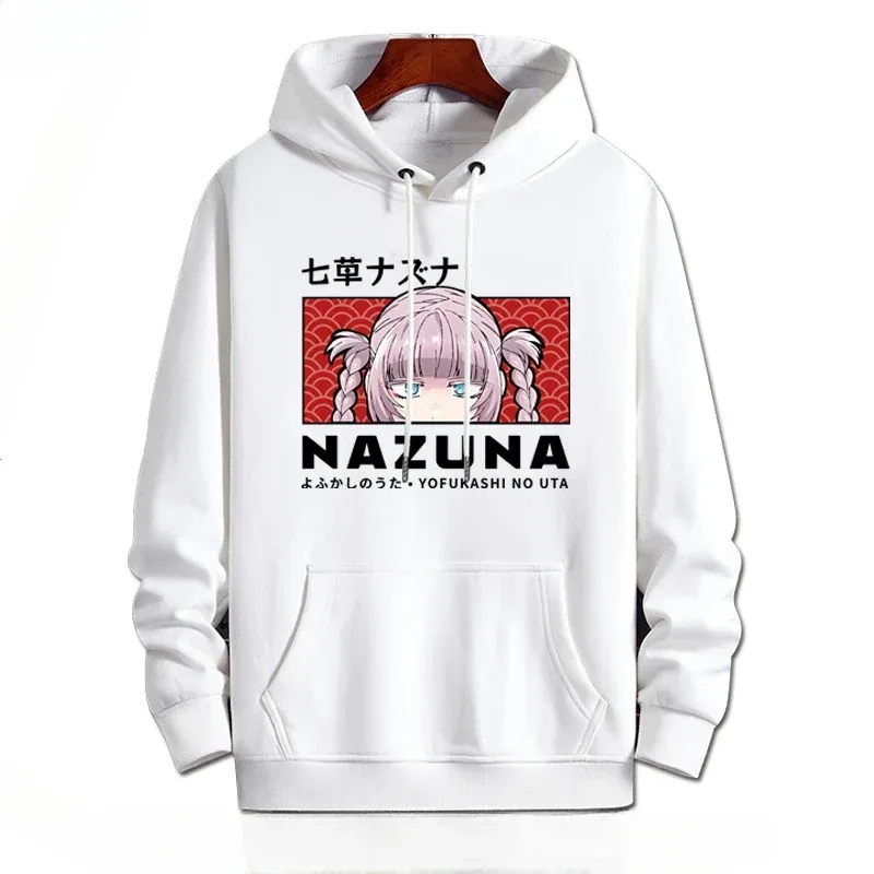 Y2K Anime appel de la nuit Nazuna Nanakusa sweat à capuche drôle Hip Hop graphique sweats Poleron Hombre Streetwear Harajuku Tracksui