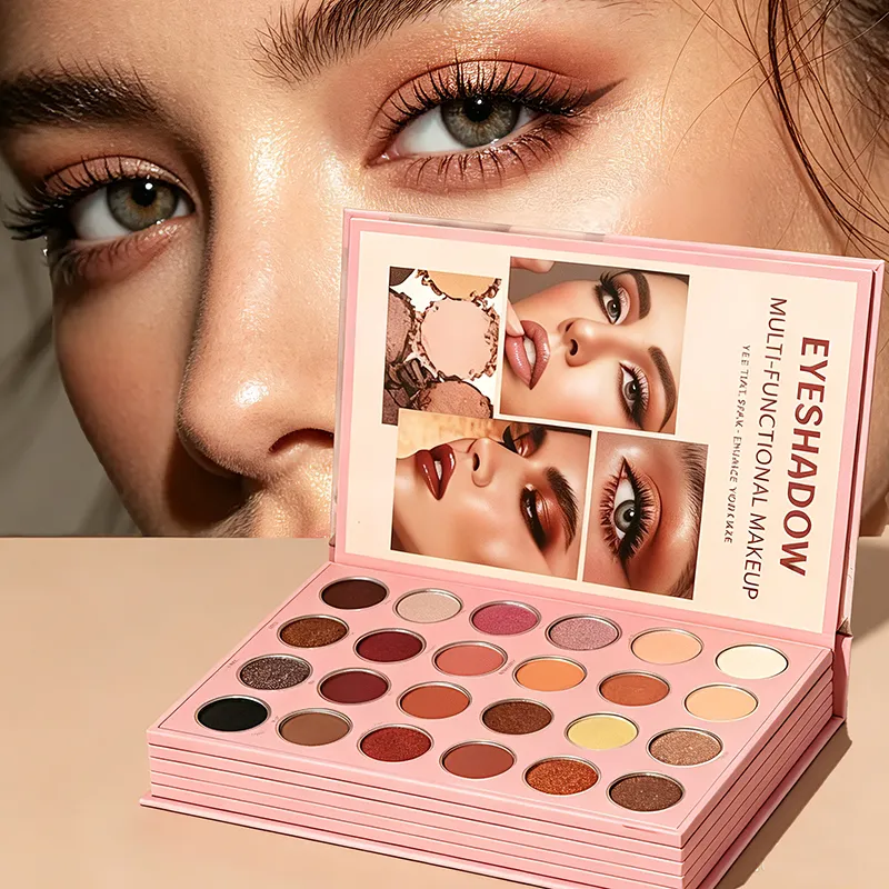 Book Style Eye Shadow Plate Natural Brown Matte Fine Flash Eye Shadow Αδιάβροχη ανθεκτική και εύκολη στη χρήση Φορητό δώρο μακιγιάζ ταξιδιού κατάλληλο για γυναικείες διακοπές