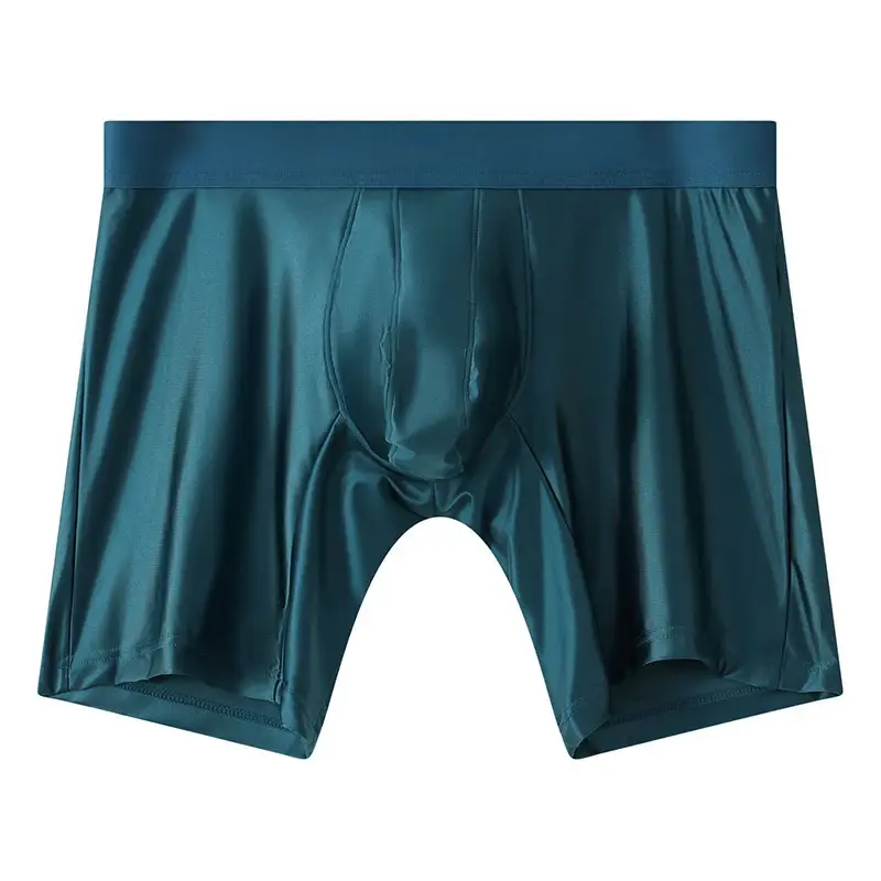 M-xxl Mens Underwear Boxers Solid U Pouch Panties For Man Extended Leg Boxer Shorts Homme Middle Waist Sports Underpants Male