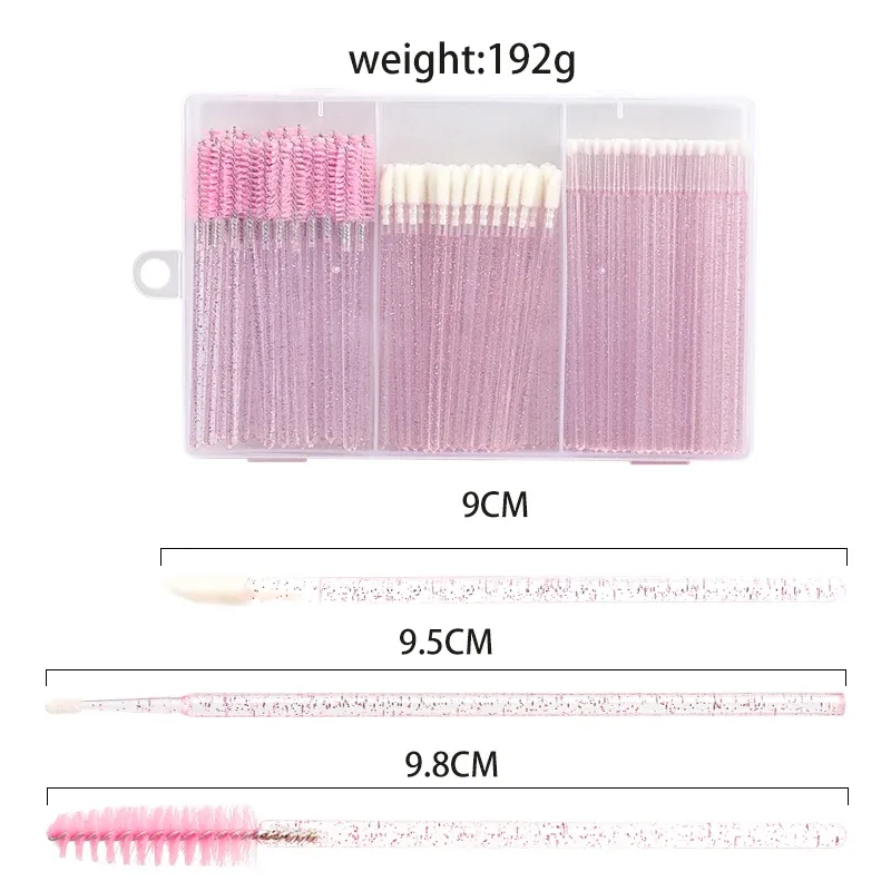 1/90/200/300 Pcs Eyelash Makeup Brush Set Silicone Eyebrow Brushes Micro Cotton Stick Lip Gloss Swab Eyelashes Extension Tools