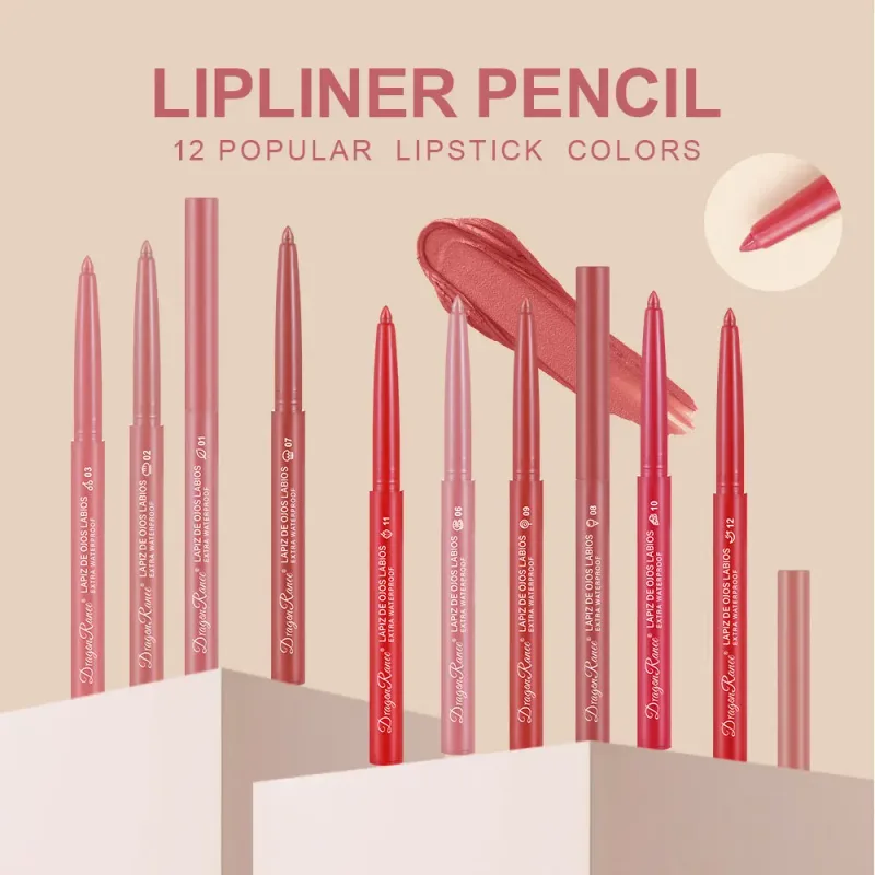 Lip Liner Αδιάβροχο μακράς διαρκείας Hook Line Lip Pencil Matte Beginner Automatic Lip Liner Bean Ενυδατικό Αντικολλητικό Cup Lips