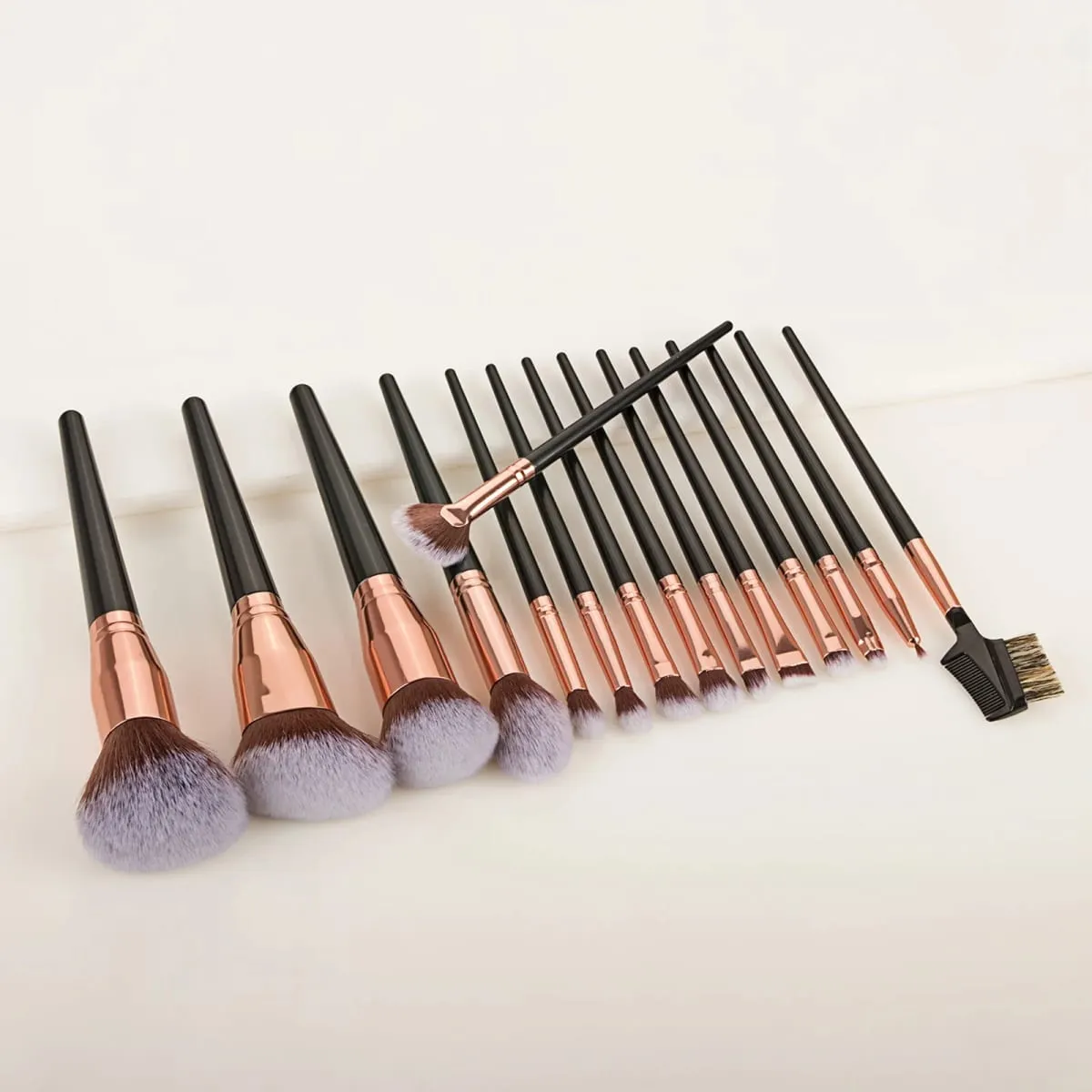 15 Stuks Make-Up Kwasten Set Met Opbergtas Zachte Haren Gezicht Oogborstel Kit Voor Foundation Blush Oogschaduw Wenkbrauw Cosmetische gereedschap