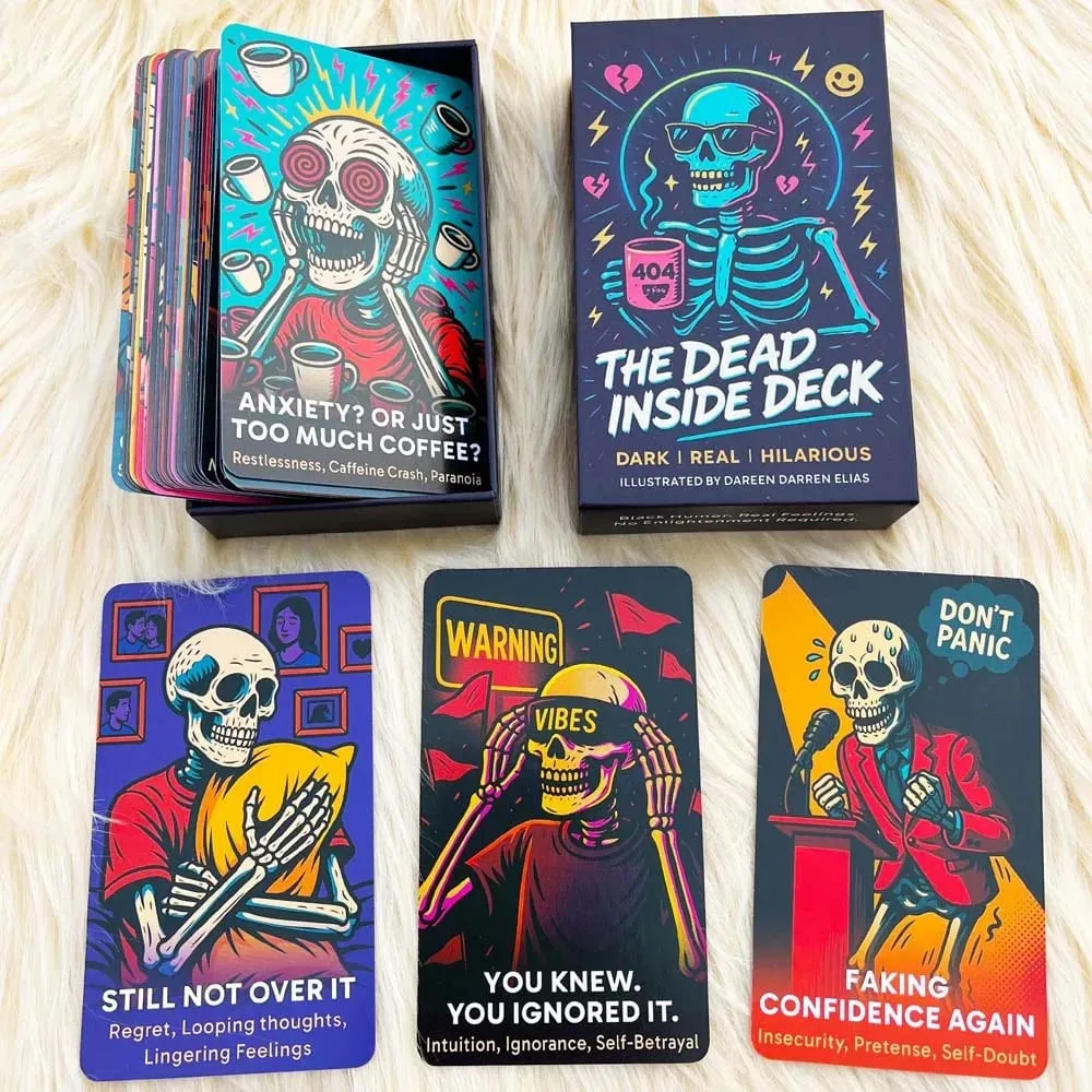 A Dead Inside Deck Tarot kártyák 54 kártya 13x8 cm csontváz jóslás Oracle Meet Death Below Deck kártyajátékok
