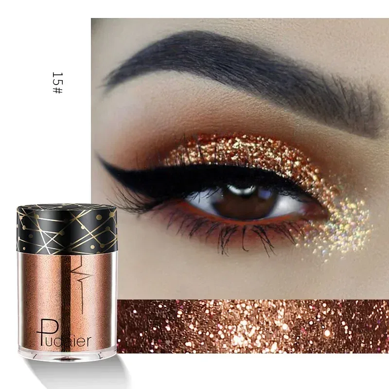 Νέα Glitter Eye Shadow Professional Makeup Monochrome Shining Eyeshadow Sequins Universal Party Cosmetic