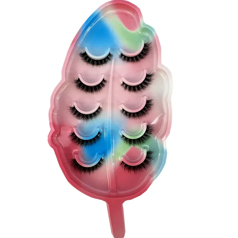 ΝΕΟ Εφέ ματιών Cat/Fox 5 ζεύγη Messy Fluffy Volume Eyelashes6D Super Fluffy Wispy Mink Eyelashes Dramatic Lashes Eyelash